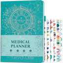 Legend Medical Planner 12-Month Health Tracker Journal to Track Meals, Symptoms, Blood Pressure, Lab Test Results Med & Wellness Notebook for Daily Self-Care & Health Goals (Turquoise)