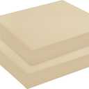 downluxe Outdoor Chair Cushions Set of 2 for Patio Furniture, Water-Resistant Square Corner Patio Chair Cushions with Ties, High Density Foam Outdoor Seat Cushion, 17" X 16" X 2.5", Beige