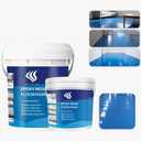 Floor paint, Epoxy Resin Floor Paint Coating Kit - 3 Gallon, 100% Solids Self Leveling with Blue High Gloss Finish, Industrial Grade for Garage, Basement, Countertops - Covers 360 Sq Ft, Fast Curing