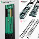 homdiy 10 Pairs Soft Close Drawer Slides 22 Inch Black Side Mount Heavy Duty Dresser Cabinet Rails Metal Ball Bearing and Full Extension Kitchen Cabinet Drawer Runners 100 LB Capacity