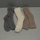 Premillow Womens Fuzzy Socks Fluffy Socks Women Winter Cozy Sock Warm Slipper Home Sleeping Sock for Women (3 Pairs Camel & dark Grey& Light Brown)