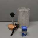 Yarra-Decor Bedside Table Lamp with USB Port - Touch Control for Bedroom Wood 3 Way Dimmable Nightstand Lamp with Round Flaxen Fabric Shade for Living Room, Dorm, Home Office (LED Bulb Included)