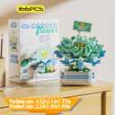 Carnation Potted Plant Building Blocks Set - DIY Bonsai Flower Toy for Home Decor, Creative Desktop Botanical Construction Kit for Kids and Adults