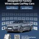 2026 Wireless CarPlay Adapter for iPhone, Premium Glass Finish Design, 5s Auto-Connect, Mini Wireless CarPlay Dongle Compatible with Apple CarPlay, Plug & Play for Factory Wired Cars, Low Latency