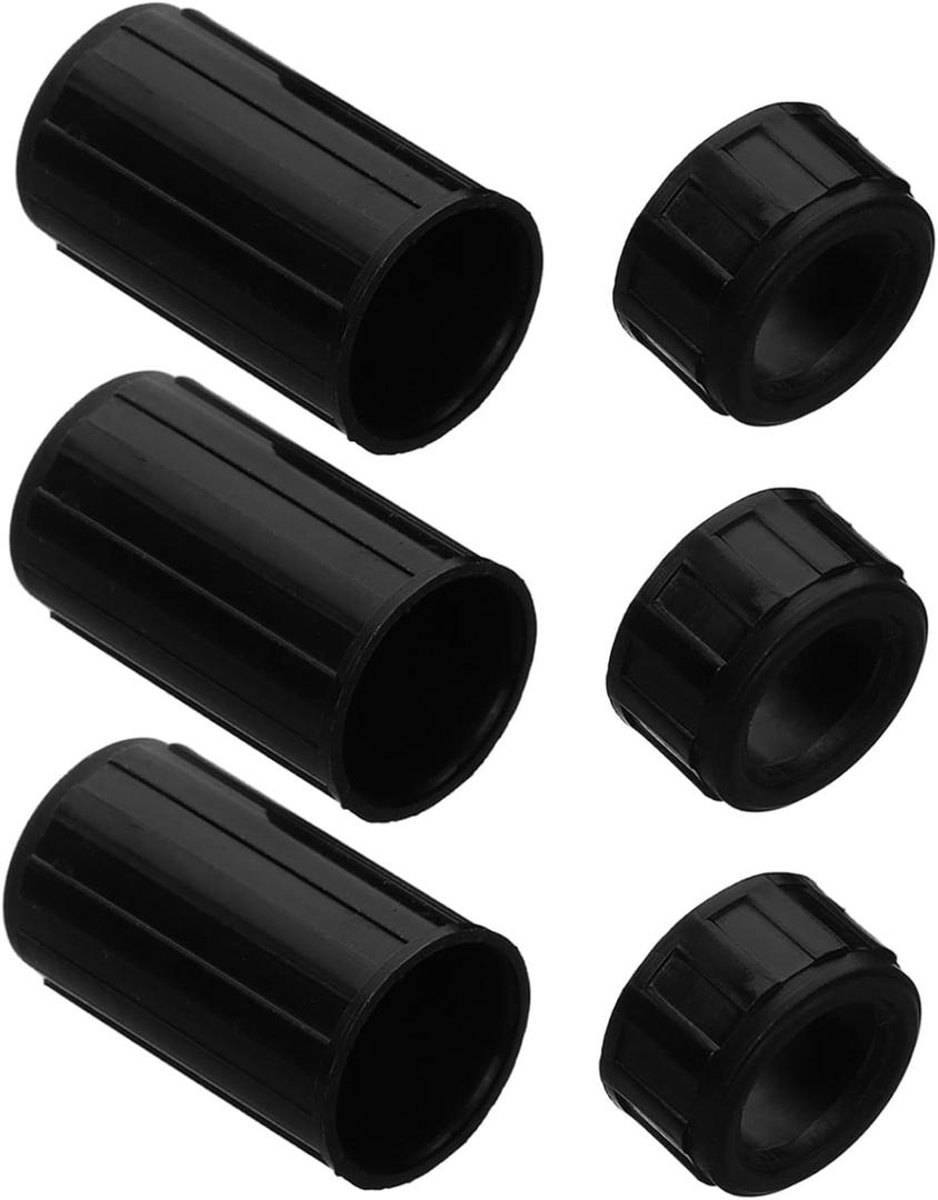 TOYANDONA Flute Interface Protective Covers 3-Pack Lightweight Durable Flute Protection Sleeves Replacement Caps 1.57X0.90X0.90In Wind Instrument Accessories