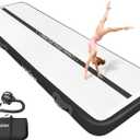 VOFiTNY All Purpose Gymnastics Mat 20 Ft Sturdy Inflatable Tumble Track for Home/Gym (Black)