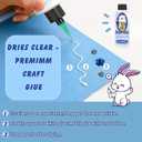 Craft Glue & Precision Tips, Craft Glue Bottles with Fine Tip, Quick Dry Clear, Strong Tacky Glues, Fabric Adhesive Permanent for Paper Crafting Scrapbooking/Etc (200ML)