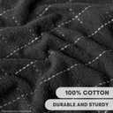 Artoid Mode Checkered Designed Cotton Black Grey Terry Kitchen Dish Cloths, 12x12 Inch Soft Absorbent Quick Drying Cleaning Kitchen Rags Set of 6