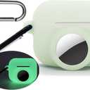 Glow Green 2 in 1 Case Compatible for Airpods Pro 3 and Airtag Case Combo Set, Silicone GPS Tracker Cover Holder, Soft Shock-Proof Anti-Scratch Anti-Lost,Glow Green