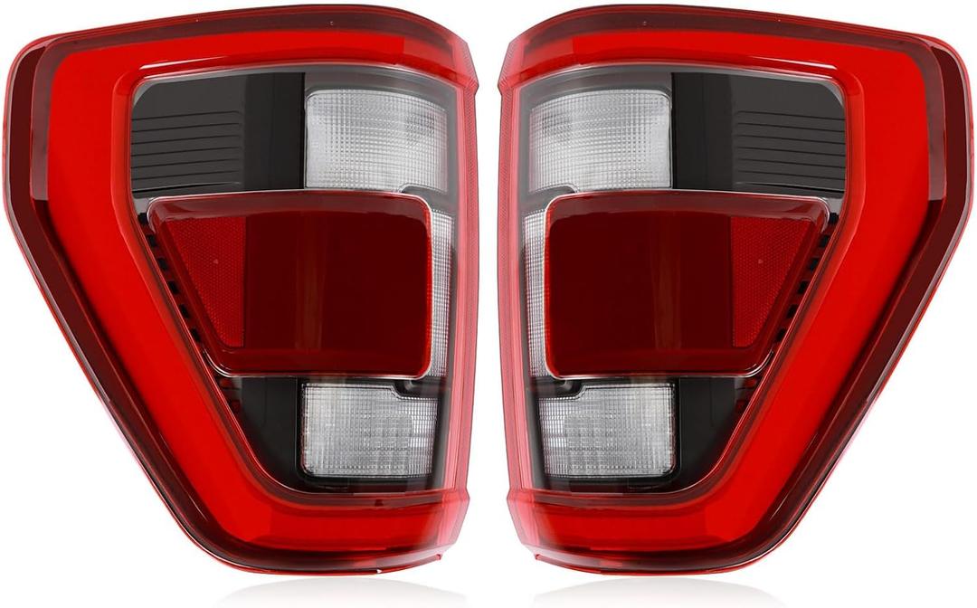 LED Tail lights Assembly w/Blind Compatible with 2021 2022 2023 Ford F150,Rear Light Taillights Replacement for NL3Z13404E NL3Z13405E (Black Housing)