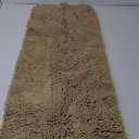 OLANLY Bathroom Rugs 45 in x 117 in  Extra Soft Absorbent Chenille Bath Rugs, Rubber Backing Quick Dry, Machine Washable Bath Mats for Bathroom Floor, Tub and Shower, Home Decor Accessories, Beige
