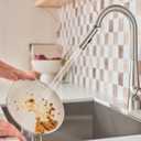 Moen Ronan Bronzed Gold Pulldown Kitchen Faucet with SwivelControl Wand and Power Clean Technology 87918BZG