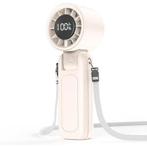 4 in 1 Portable Handheld Turbo Fan, 9000RPM High-Speed Mini, 180 Foldable, 1-100 Speeds, Up to 15H Use, 5000mAh Battery, Powerful Personal Cooling, Hand Held Fan for Travel, Indoor & Outdoor