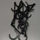 HOUSE DAY Closet Organizers and Storage 6 Pack, College Dorm Room Essentials, Multifunctional Organizer Magic Space Saving Hangers with 5 Holes, Storage Organization for Wardrobe Closet - Black