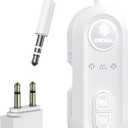 Upgraded Bluetooth 5.4 Transmitter Receiver, Airplane Bluetooth Adapter with Qualcomm aptX Adaptive, Supports 2 AirPods/Headphones, Wireless Audio Transmitter for TV, Travel, Car & Gym, Cable Storage (White)