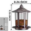 Birdream 2 Pack Bird Feeders for Outdoor Hanging, Assembly Required, 1-Min Easy Setup, Charming Castle Design, Attracting Cardinals Chickadees Goldfinches & Sparrows - Brown