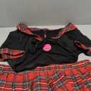 Avidlove Sexy Plus Size Lingerie Set for Women Sexy School Girl Halloween Costumes Cosplay Lingerie with Mini Skirt (XX-Large, Red and Blue Plaid)