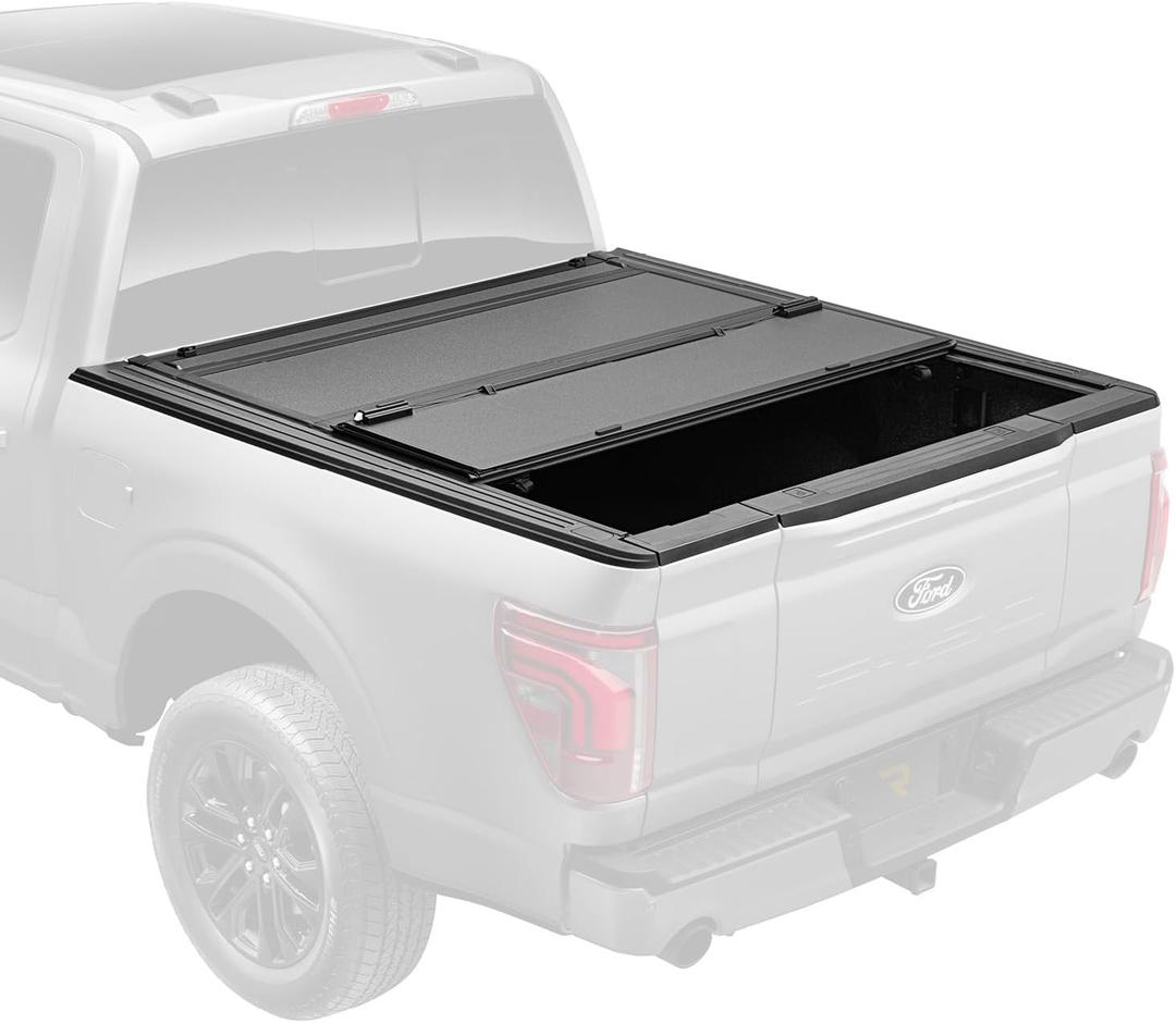 RealTruck BAK BAKFlip MX4 Hard Folding Truck Bed Tonneau Cover | 448203RB | Fits 2012 - 2023 Dodge Ram 1500, 2012-21 2500/3500 w/RamBox 6' 4" Bed (76.3")