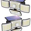 Oulac Solar Outdoor Lights, 250 LED Lights with Motion Sensor (2 Pack)