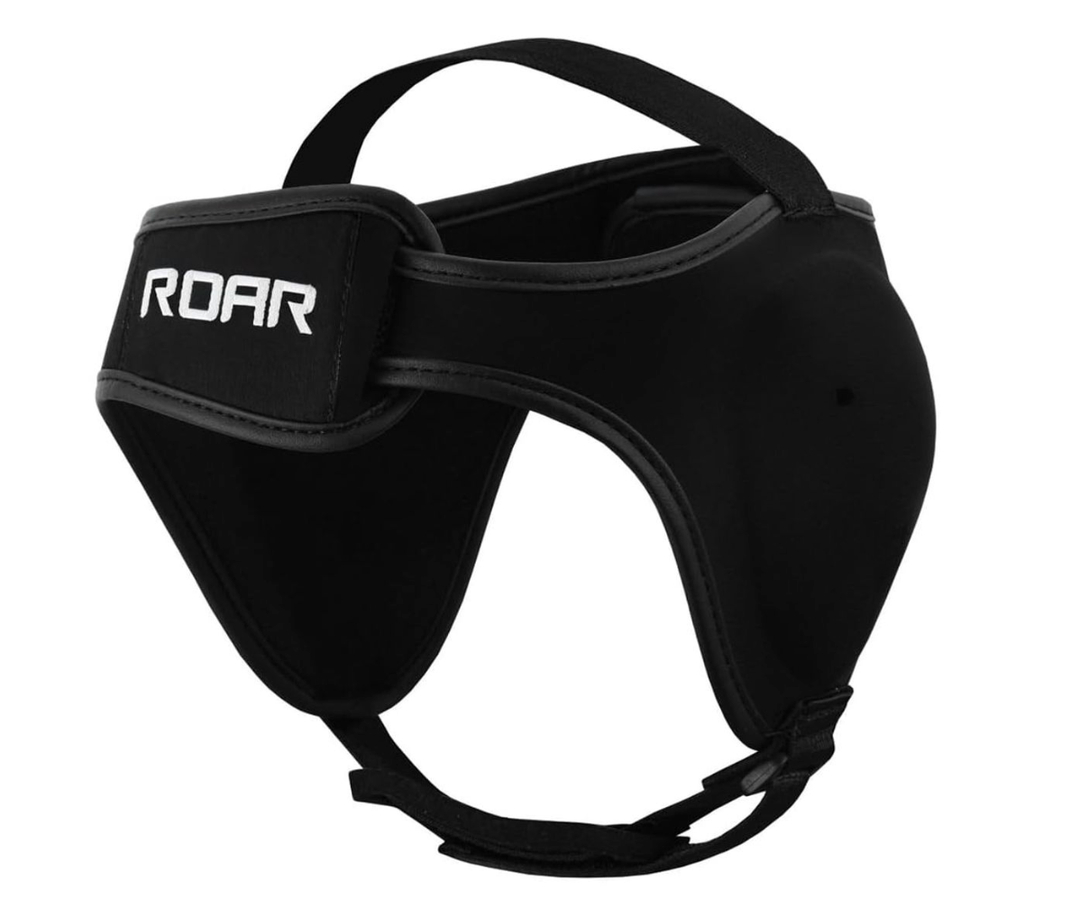 ROAR-INT Wrestling Headgear Men BJJ Ear Guard Protection MMA Grappling Cauliflower Helmet (One-Size, Black)