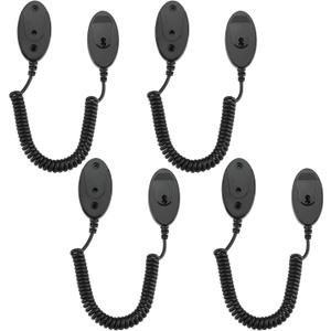 Magnetic Remote Leash Control Holder with Security Cable, Retractable Tidy Anti-lost Rope Organizer Easy Installation Stable Suitable for Projector TV Fan and Air Conditioner Remotes (4Pcs Black, S)
