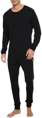MERINNOVATION Merino Wool Base Layer Set for Men 100% Merino Wool Long Sleeve Thermal Underwear Lite - Midweight Top, Bottom XL