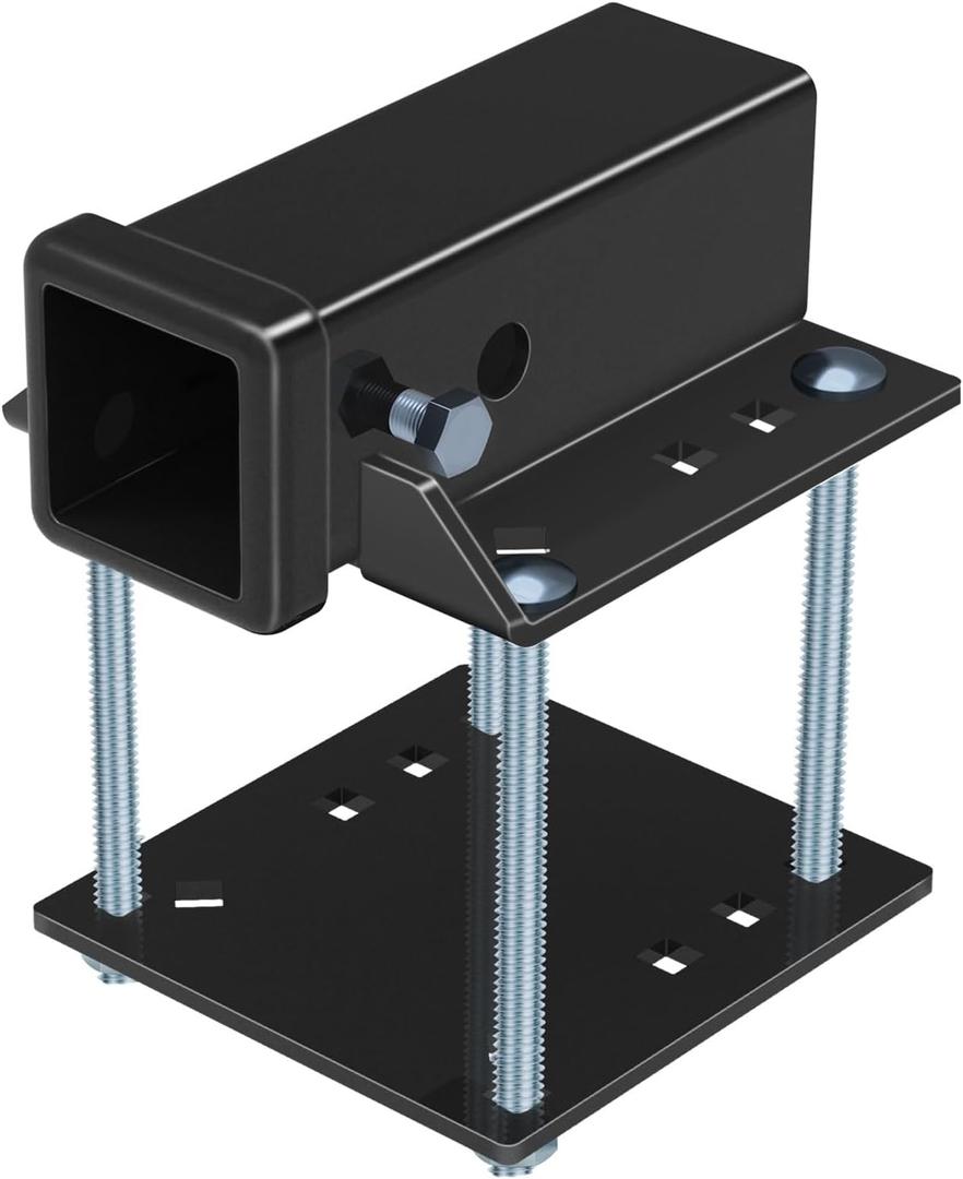 Bolt-On RV Hitch Receiver - 2" Adapter for 3-4" Camper Beams, 200lbs Reinforced Cargo Rack & Bike Mount