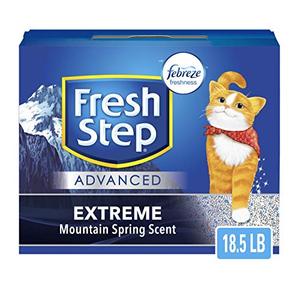 Fresh Step Advanced Extreme Clumping Cat Litter with Odor Control - Mountain Spring Scent, 18.5 lb. (
2 x 18.5 lb. Box)