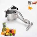 Manual Juicer, Hand Press Lemon Squeezer & Citrus Press - Upgrade Aluminum Alloy Fresh Fruit Juice Extractor, Ergonomic Grip Heavy Duty Manual Juicer, Effortless & Easy to Clean Kitchen Tool