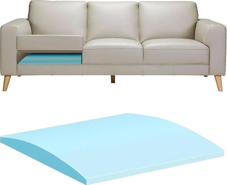 Couch Cushion Support for Sagging Seat 20X20X2 Inches Higher Density Foam Under Couch Cushion Support with Anti Slip Mesh Fabric, Light Blue 1Pc