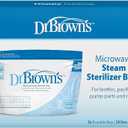 Dr. Brown's Microwave Steam Sterilizer Bags for Baby Bottles, Pacifiers, Pump Parts and Accessories, 5-Pack