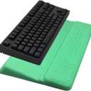 Computer Keyboard Stand Pad with Wrist Rest, Ergonomic Comfy Tilted Keyboard Stand Riser Holder Pad for Office Home (Green)