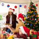 28Pcs Christmas Patriotic Hanging Ornaments,Red White Blue Xmas Independence Day Decor Shatterproof Balls and Stars Decorates,4th of July Christmas Tree Decor for Indoor Outdoor Holiday Party