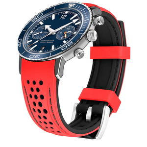 Kai Tian 20mm Silicone Watch Band Replacement, Curved End Watch Band Sporty Rubber Watch Bands for Men Women, Red and Black Stith Kai Tian 20mm Silicone Watch Band Replacement, Curved End Watch Band Sporty Rubber Watch Bands for Men Women, Red and Black Stith