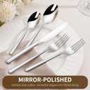 40 Piece Heavy Silverware Set for 8, 18/10 Stainless Steel Flatware, Cutlery Set Morror Polished, Dishwasher Safe for Home, Restaurant, Wedding, Party