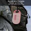 NOBIS Clip N1 Portable Bluetooth Speaker with App, Beat Mode, Up to 24H Playtime, IP68 Waterproof, BT 5.3, HD Sound, Stereo Pairing, Custom EQ, Perfect for Outdoor, Home and Adventure (Pink)
