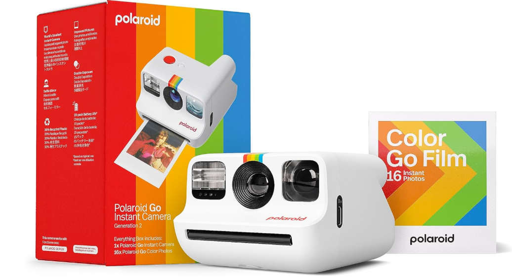 Polaroid Go Generation 2  Mini Instant Camera + Film Bundle (16 Photos Included)  White (6282)