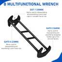 2Pcs Multifunctional Sink Wrench Faucet Too,7-in-1 Basin Faucet Wrench Set with FourJaw Hex&7 Size,Installation Plumbing Tool for Tight Spaces Under Sink,Plumbing Wrench for Kitchen&Bathroom Home