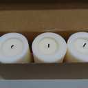 Soy Candles, Unscented White Soy Pillar Candles 3x4 Inch Non-Toxic Soybean Wax Candles 165H Long Burning Hand-Poured Pillar Candles for Wedding Table Home Decor, 3 Pack