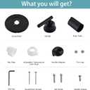Replacement for Moen Posi-Temp Valve Only Shower Faucet Trim Kit (Valve& Catridge Not Inclued), Volume and Temperature Control Level Handle, Matte Black