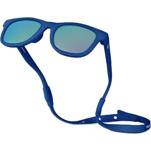 BABY SUNNIES Polarized Baby Sunglasses with Strap - Unbreakable Flexible Infant Sunglasses for Toddlers & Newborns 0-24 Months - Navy Blue - Baby Beach Essentials - Infant Travel Essentials