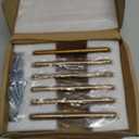 Goo-Ki Antique Brass Cabinet Pulls with 4''(102mm) Hole Centers, Retro Style Zinc Alloy Cabinet Handles for Dresser,Wardrobe,Cupboard- 6 Pack