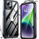 Oterkin for iPhone 14 Case Waterproof, Phone Case with [Built-in Screen Protector & Camera Protector][Full Body Protection][12FT Military Shockproof] Case for iPhone 14 (Black)
