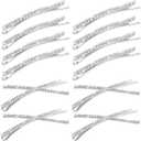 12 Pieces Rhinestone Bobby Pins Decorative Fancy Crystal Hair Clips Shiny Metal X Shaped Barrettes Bling Diamond Wedding Bridal Shower Hair Accessories for Women Ladies Girls (Silver)