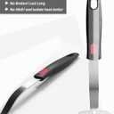 Stainless Steel Flexible Spatula Solid Turner, XiaoZu Thin Metal Spatula for Cast Iron Skillet, Thin Blade and Heat Resistant Silicone Handle, Great for Egg, Cookie, Meat, Crep, Large