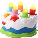 Love&Mini Birthday Cake Toys - First Birthday Cake Toy with LED Lighting, Music and Sonds, Great Baby Musical Toys for 1 2 3 4 Years Old Boys Girls Birthday and Xmas Gift (Multicolored)