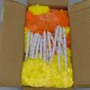 6 Pcs 5 Feet Long Strands Marigold Flowers Garland with Pendant Indian Wedding Decoration Artificial Decorations for Altar Faux Flower for Diwali, Pooja, Bush Floral Party (Dark Orange, Yellow)