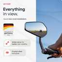 Wittkop Bike Mirror | Large HD Field Of Vision | 360° Rotatable & Foldable | Mounting Above & Below | Break-Proof & Durable | Ebike Accessories, Bike Mirror Handlebar Mount, Bicycle Mirrors