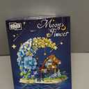 Moon Flower Mini Bricks Building Set, Fairy Cabin and Blue Flower Bouquet, Mini Building Blocks Botanical Collection Set, Unique Home Decor, Gift for Her and Him - 1622 Pcs Mini Bricks