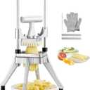 Vevor Commercial Vegetable Fruit Chopper 3/8 Blade Heavy Duty Professional Food Dicer Kattex French Fry Cutter Onion Slicer Stainless Steel for Tomato Peppers Potato Mushroom, Sliver : Home & Kitchen